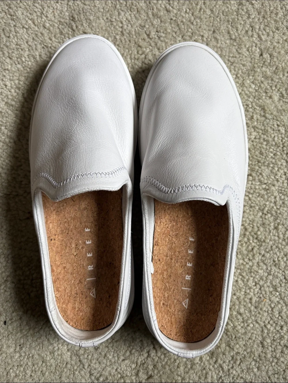 Reef White Slip-On Sneakers